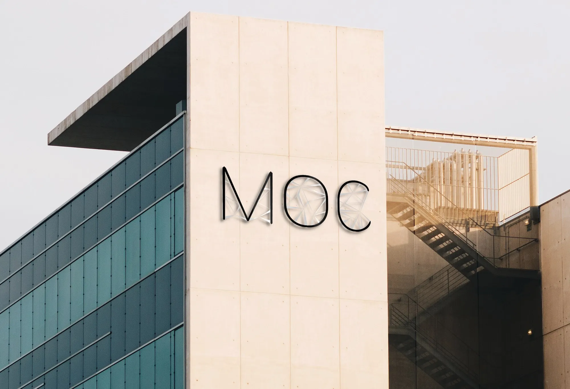 Museum of Color logo on the side of a modern building