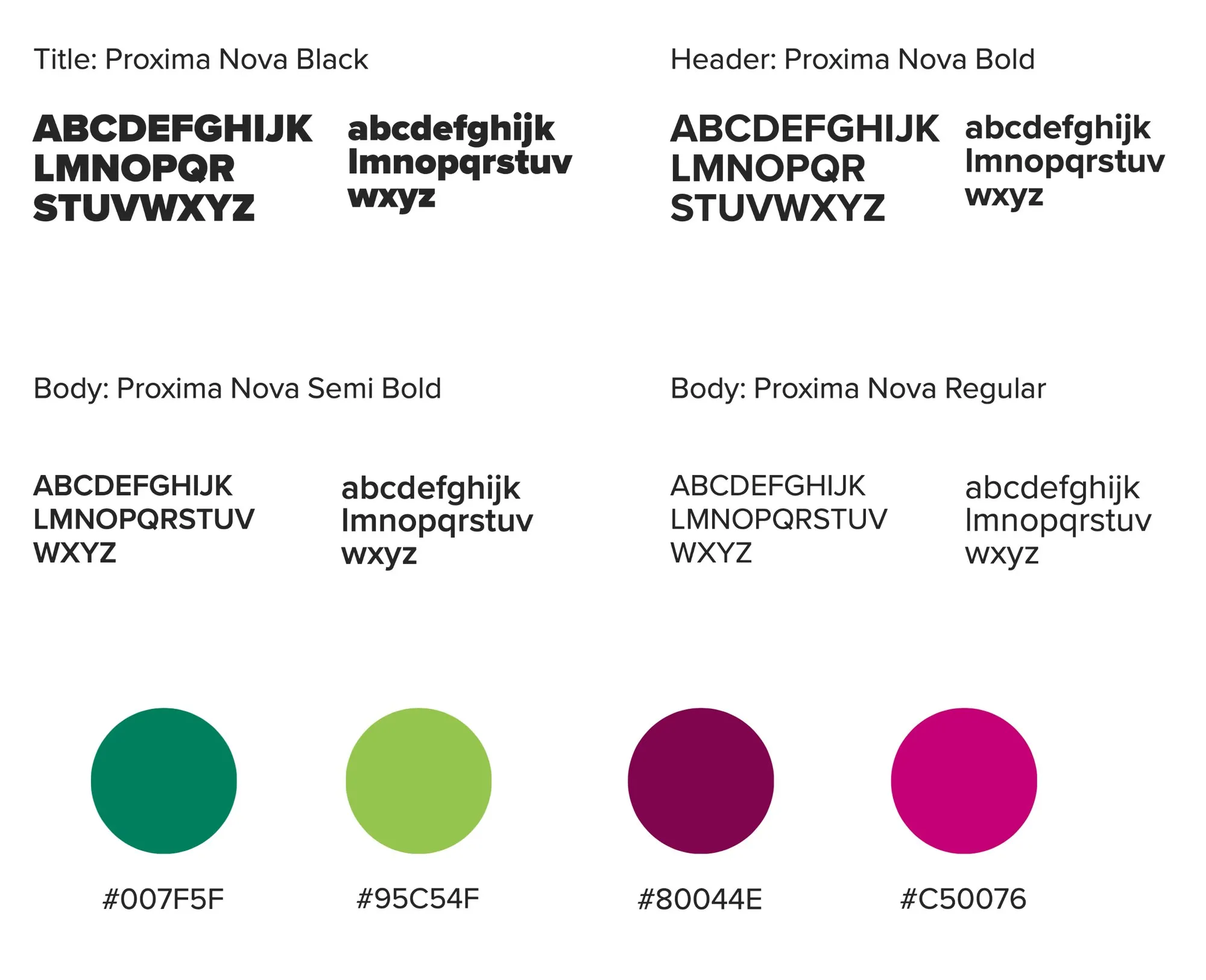 Savvy Ladies design system: typography and colors