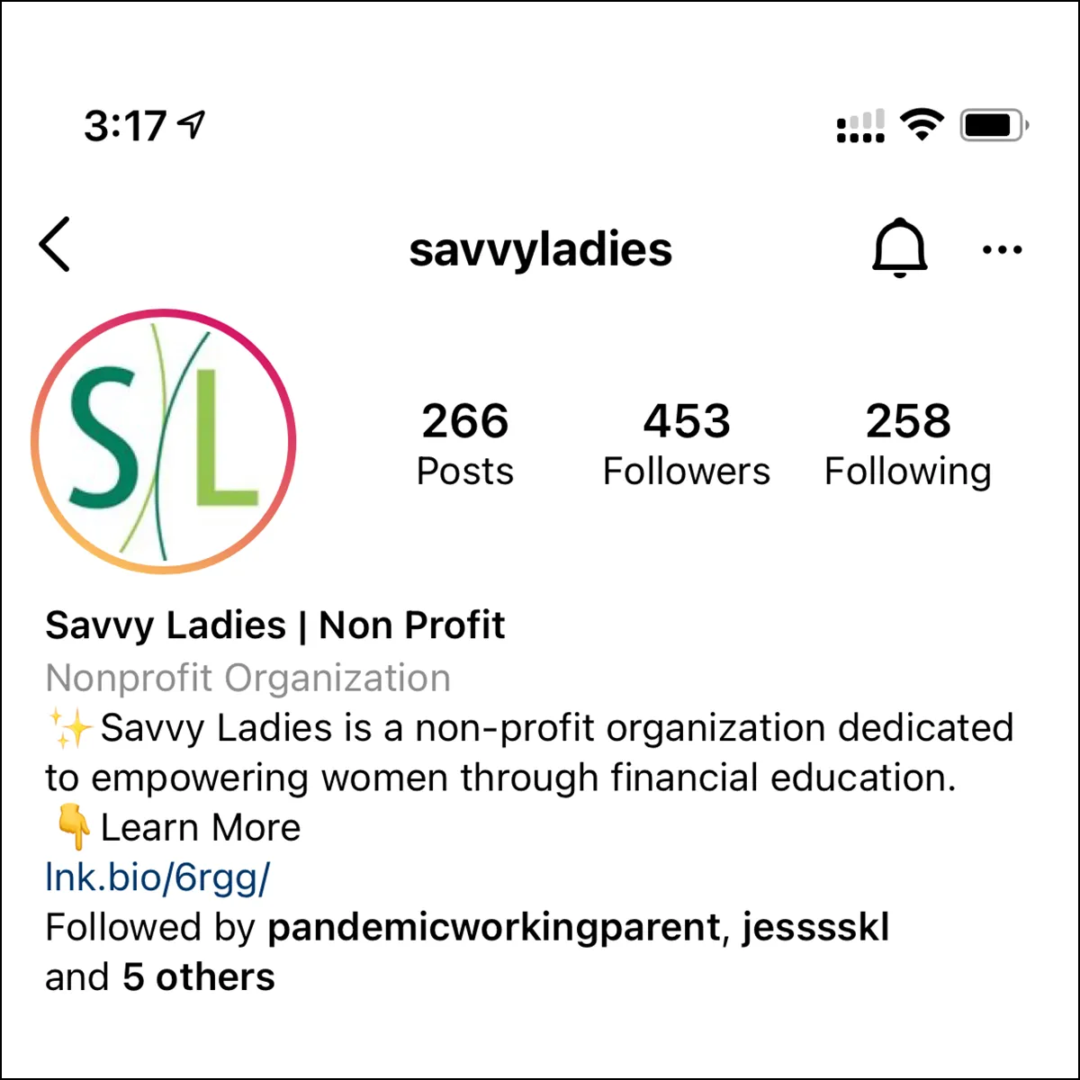 Link in bio page