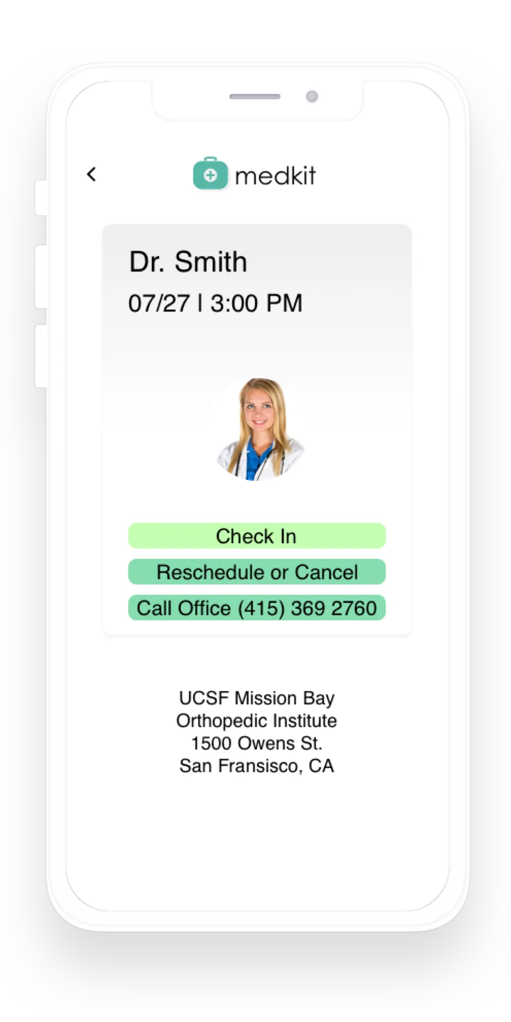 Upcoming appointments