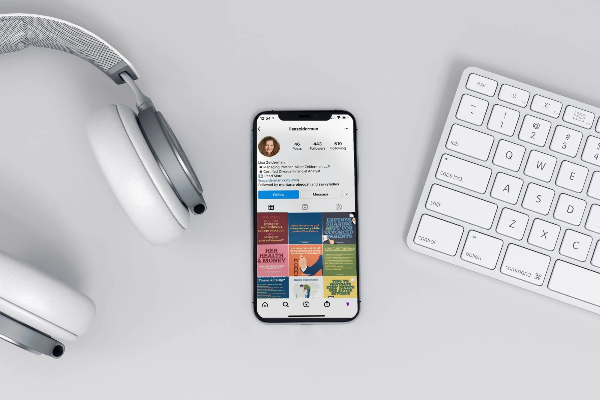 Instagram feed on a desktop