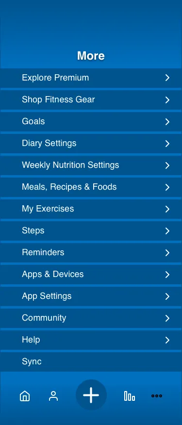 Lo-fi wireframe of the reorganized More tab